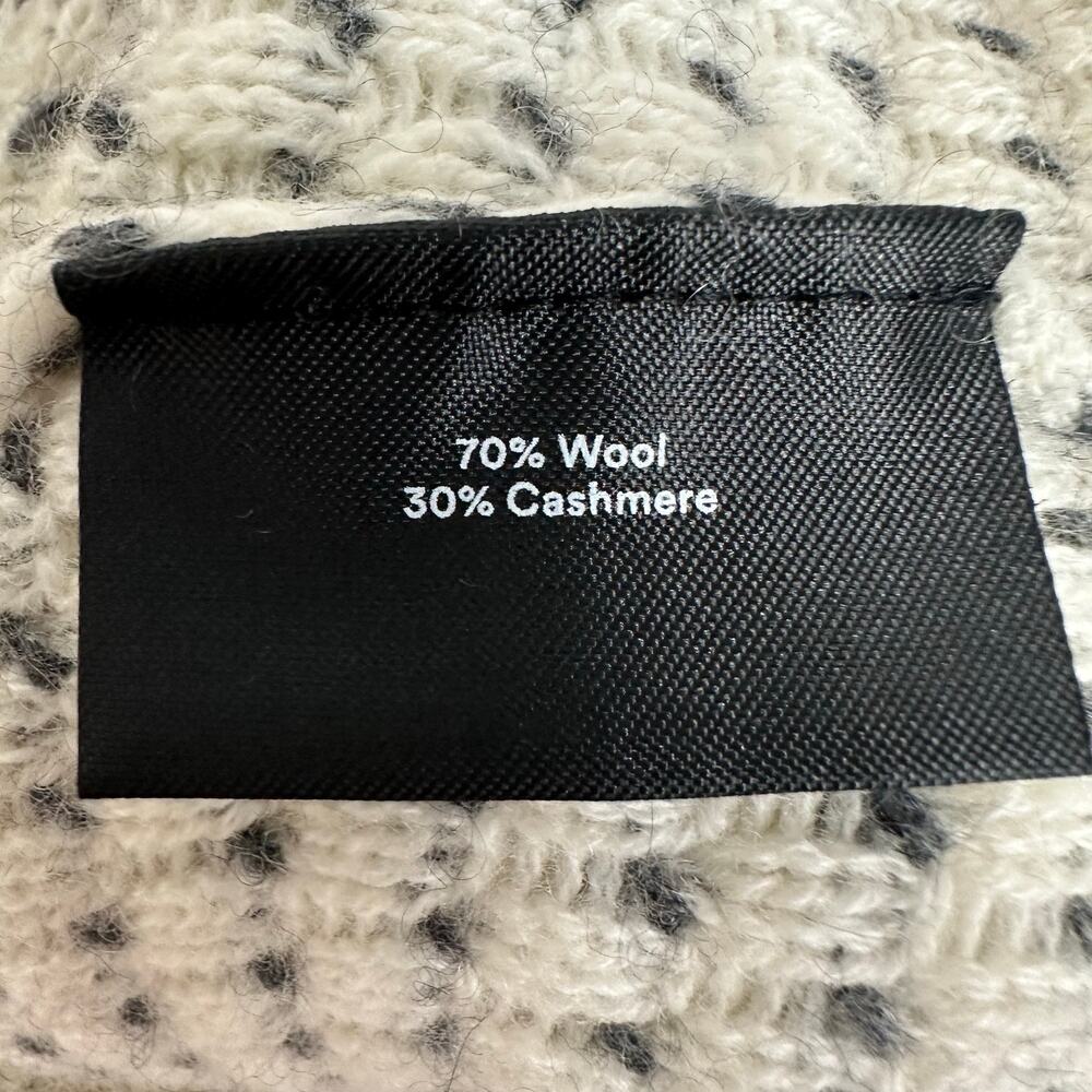 Summersalt Sweater Luxe Cashmere Wool Blend Mix Stitch Balloon Sleeve Crew Neck - Picture 5 of 10